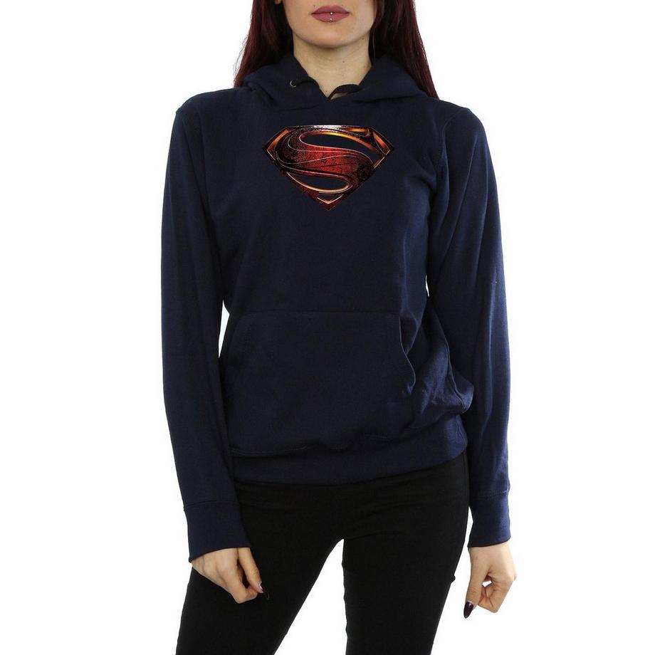 DC COMICS Justice League Superman Logo Felpa con Cappuccio  