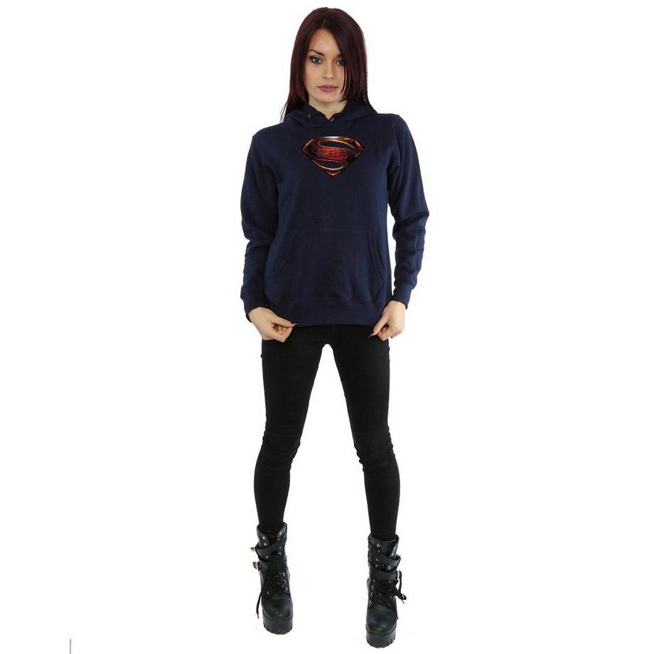 DC COMICS Justice League Superman Logo Felpa con Cappuccio  