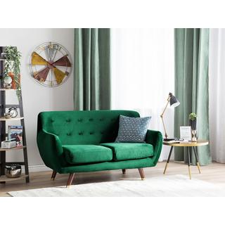 Beliani 2 Sitzer Sofa aus Samtstoff Glamourös BODO  