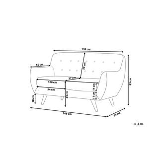 Beliani 2 Sitzer Sofa aus Samtstoff Glamourös BODO  