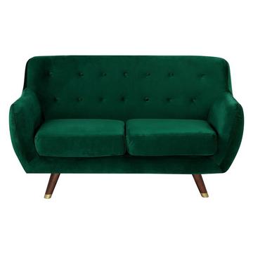 2 Sitzer Sofa aus Samtstoff Glamourös BODO