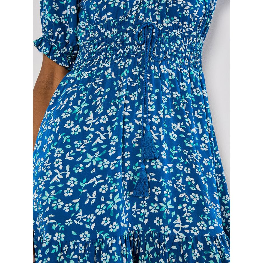 APRICOT Sarasa Blumen Bardot Ausschnitt Minikleid  