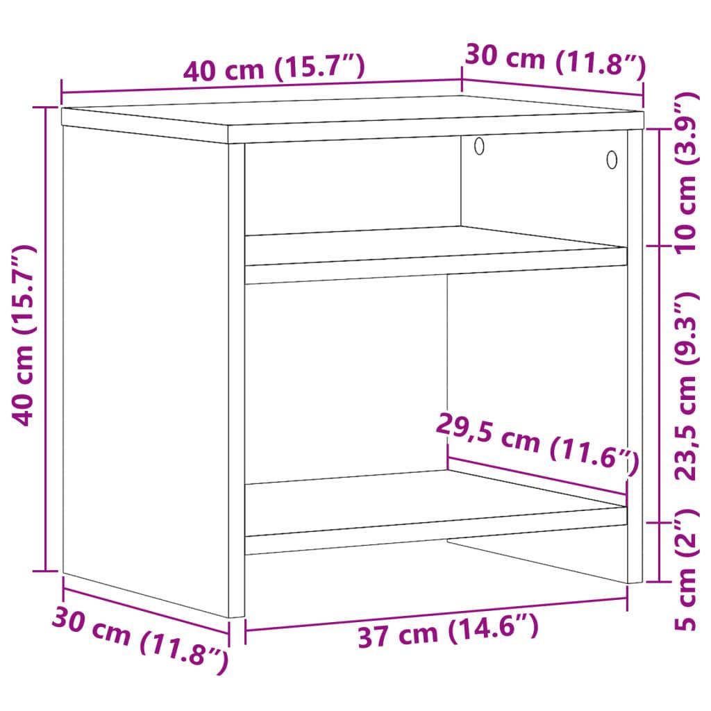 VidaXL Armoire de chevet bois d'ingénierie  