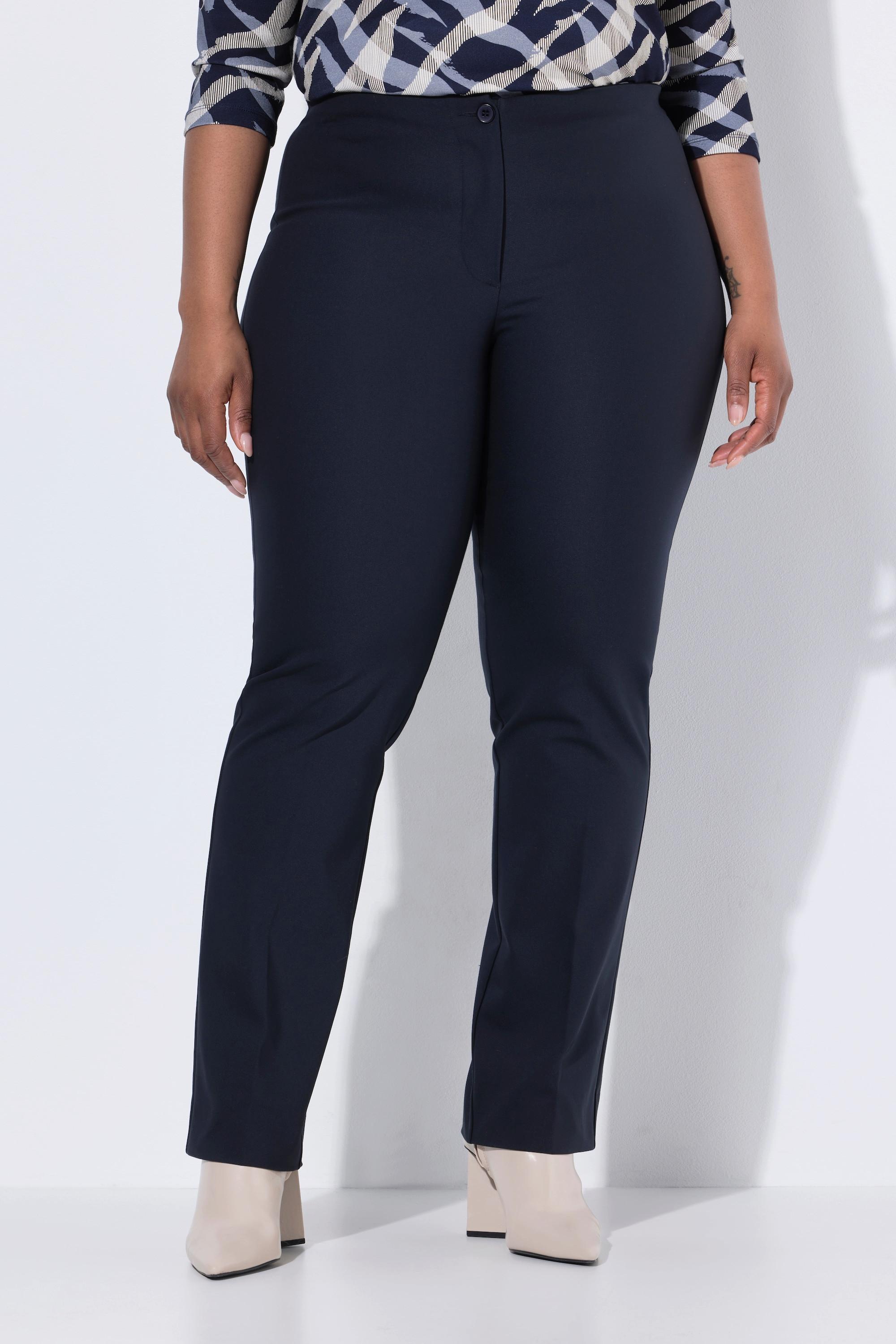 Ulla Popken Rose Jambe Droite Ceinture Confort Stretch Pantalon  