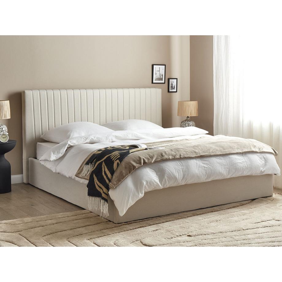 Beliani Letto contenitore en Tessuto  VION  