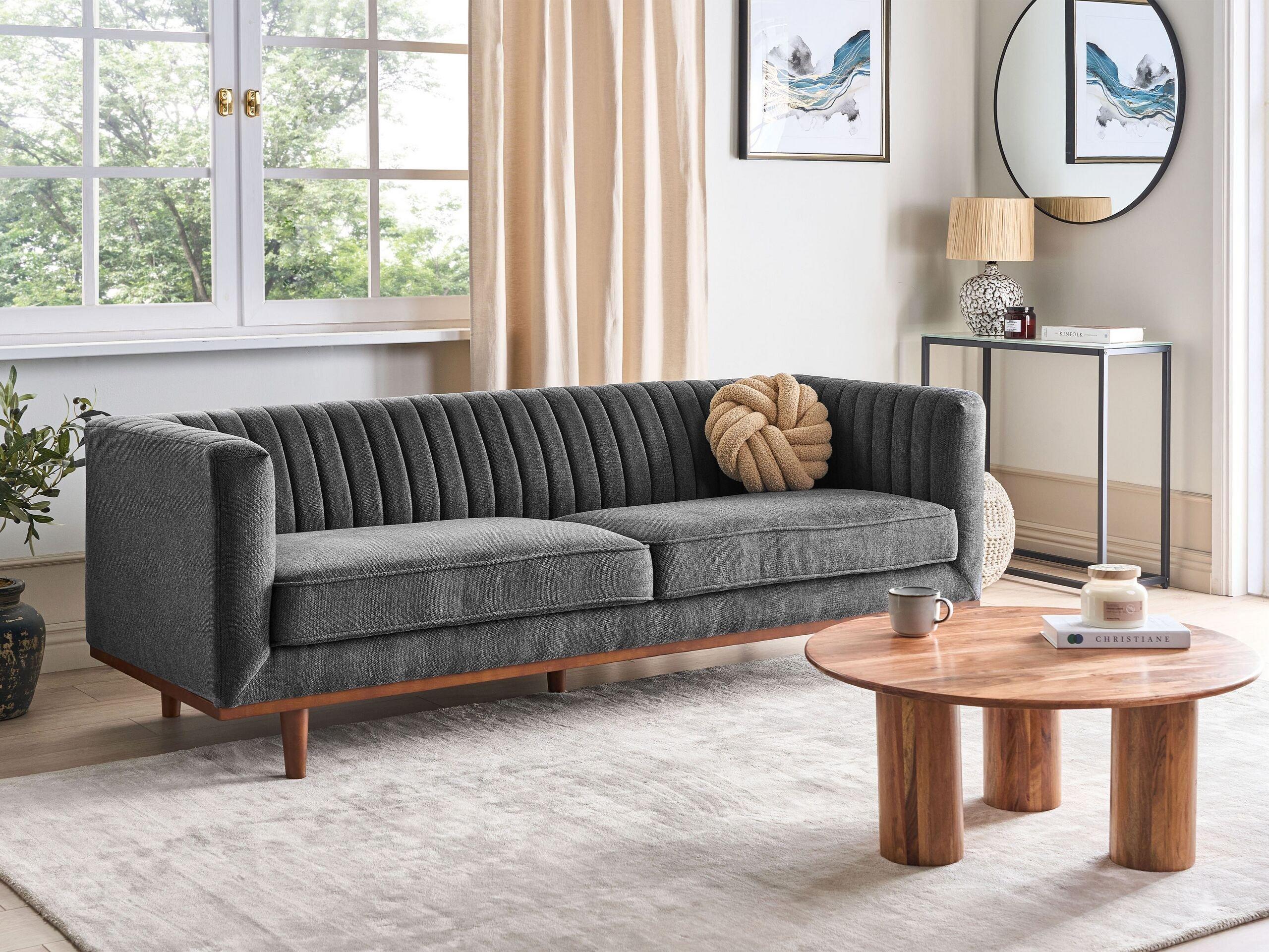 Beliani 3 Sitzer Sofa aus Stoff Modern SKAULE  
