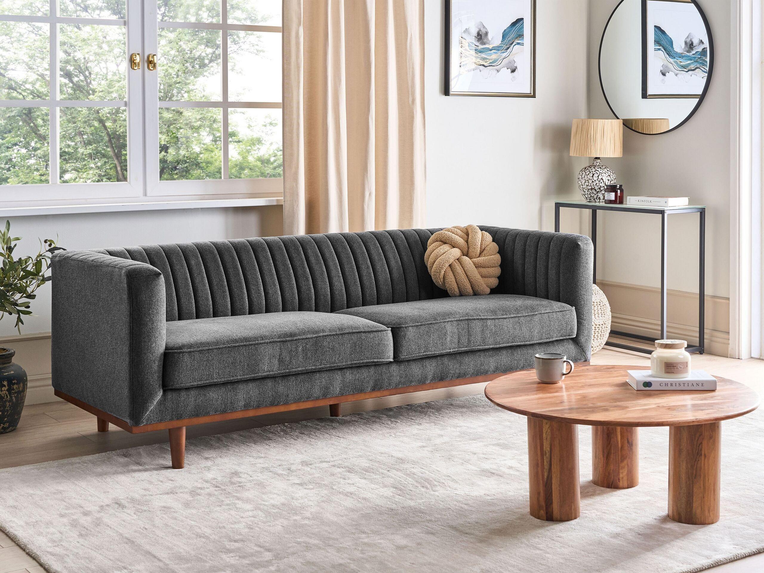 Beliani 3 Sitzer Sofa aus Polyester Modern SKAULE  