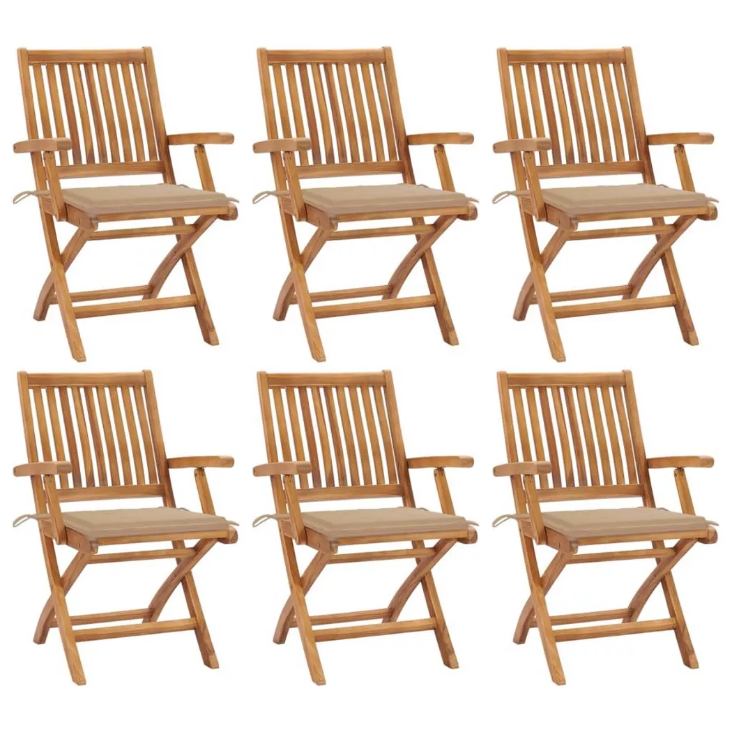 VidaXL - Gartenstuhl holz, One Size, Beige