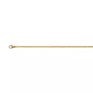 Collier double forçat or jaune 750, 1.9mm, 45cm