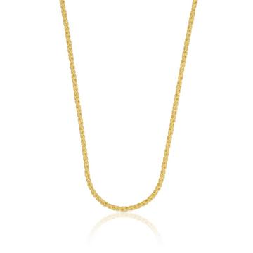 Collier double forçat or jaune 750, 1.9mm, 45cm