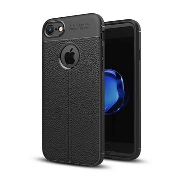 Housse compatible avec Apple iPhone 7 / 7S / 8 / SE 2020 - Coque de protection en silicone TPU avec application élégante en similicuir