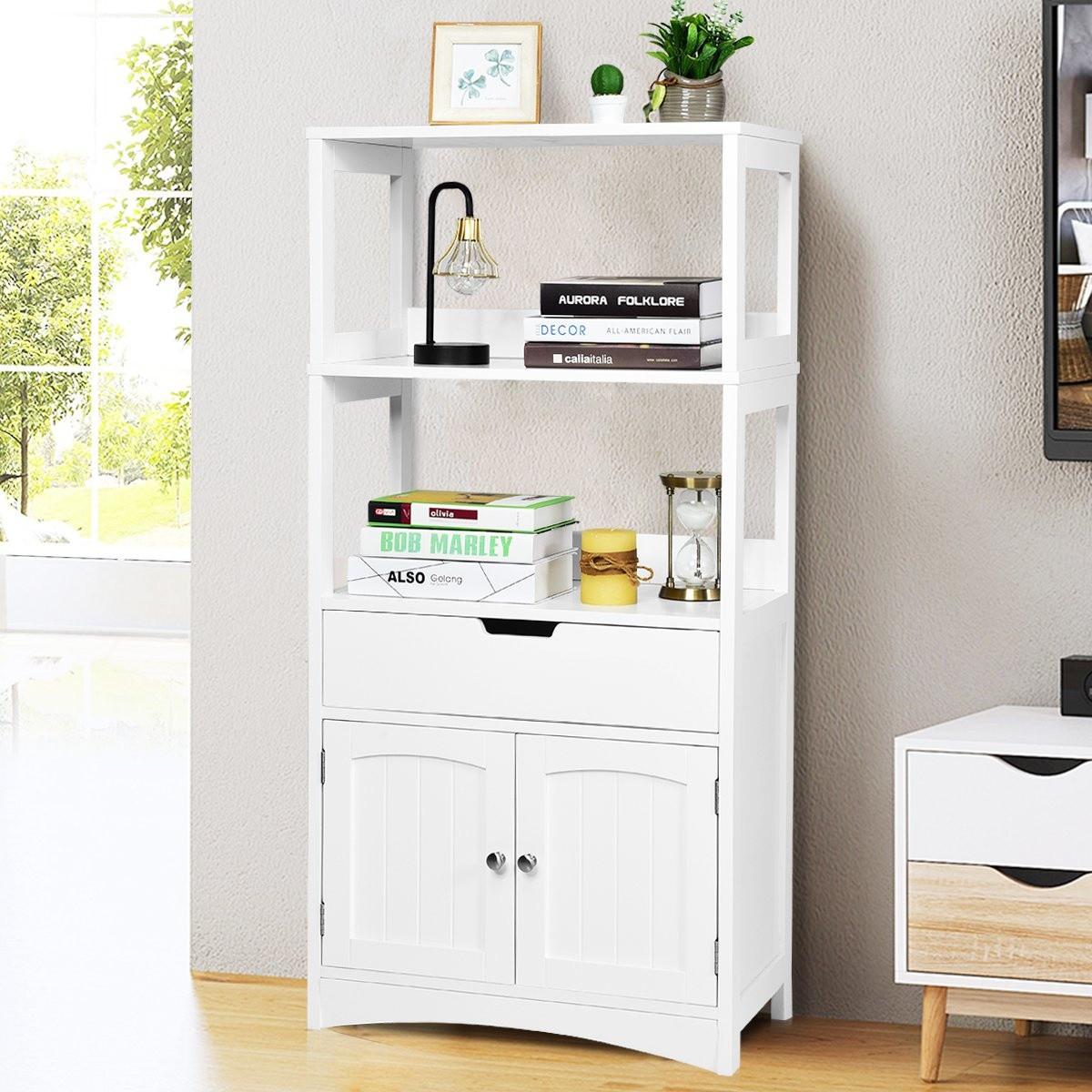 B2X Haushaltsregal Aufbewahrungsschrank Küchenregal Unterschrank mit Schublade  