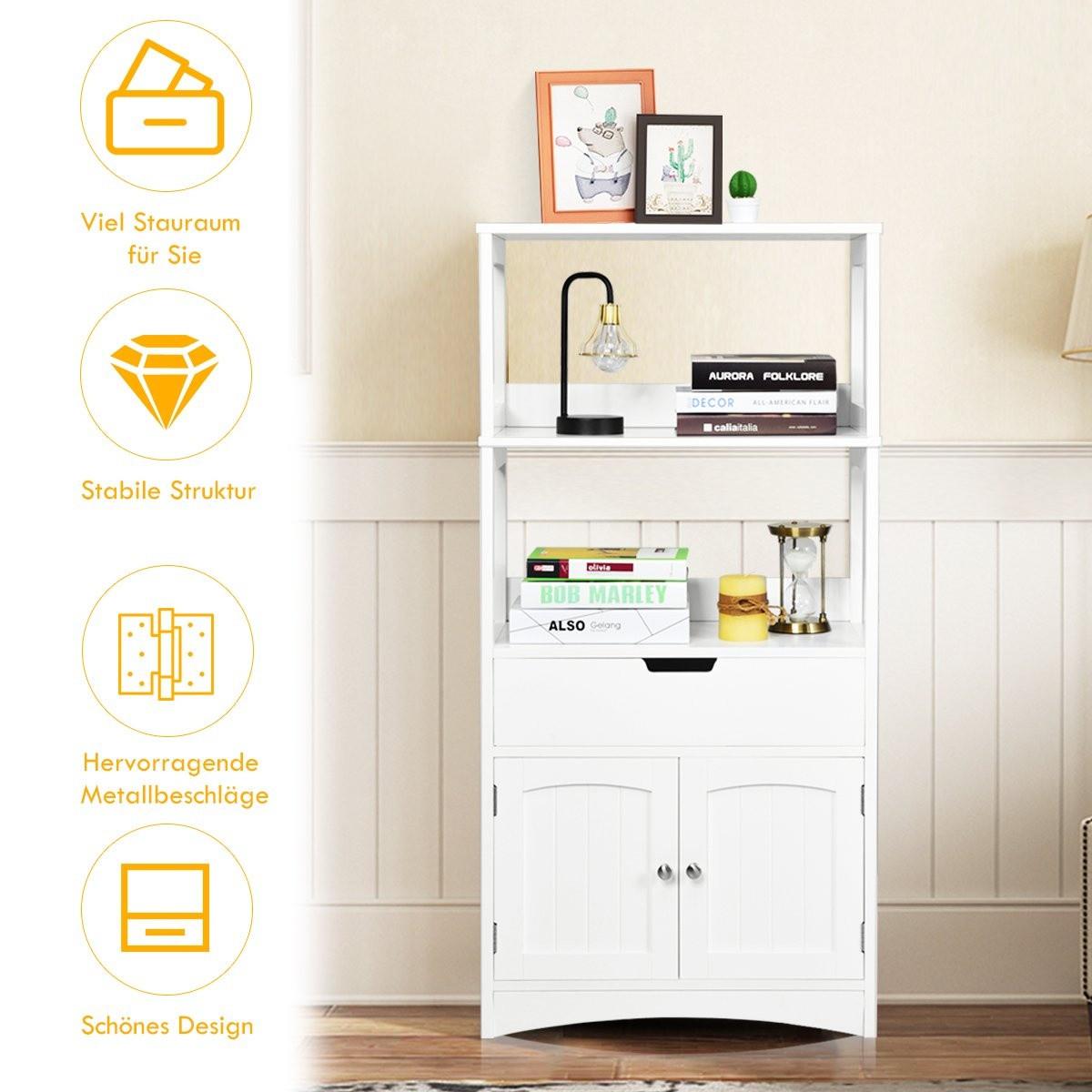 B2X Haushaltsregal Aufbewahrungsschrank Küchenregal Unterschrank mit Schublade  