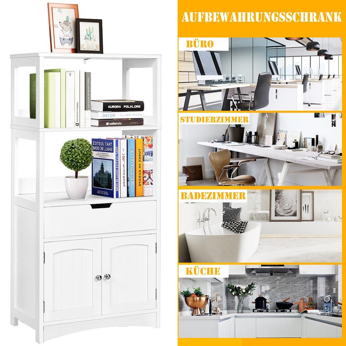 B2X Haushaltsregal Aufbewahrungsschrank Küchenregal Unterschrank mit Schublade  