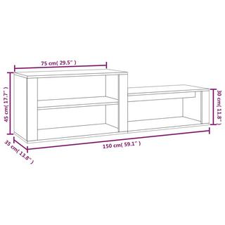 VidaXL Armoire à chaussures bois d'ingénierie  