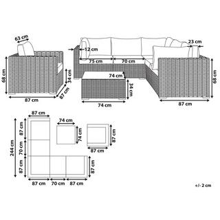 Beliani Lounge Set aus PE Rattan Klassisch CONTARE  