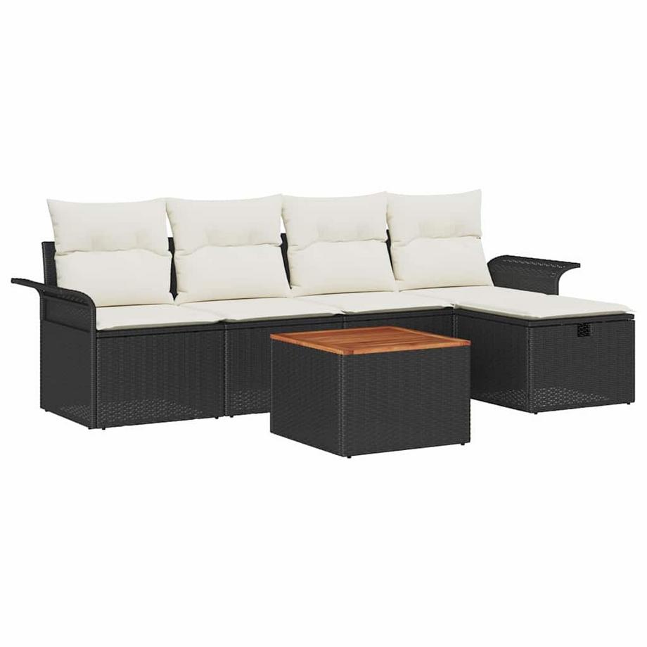 Ensemble de canapé de jardin poly rattan