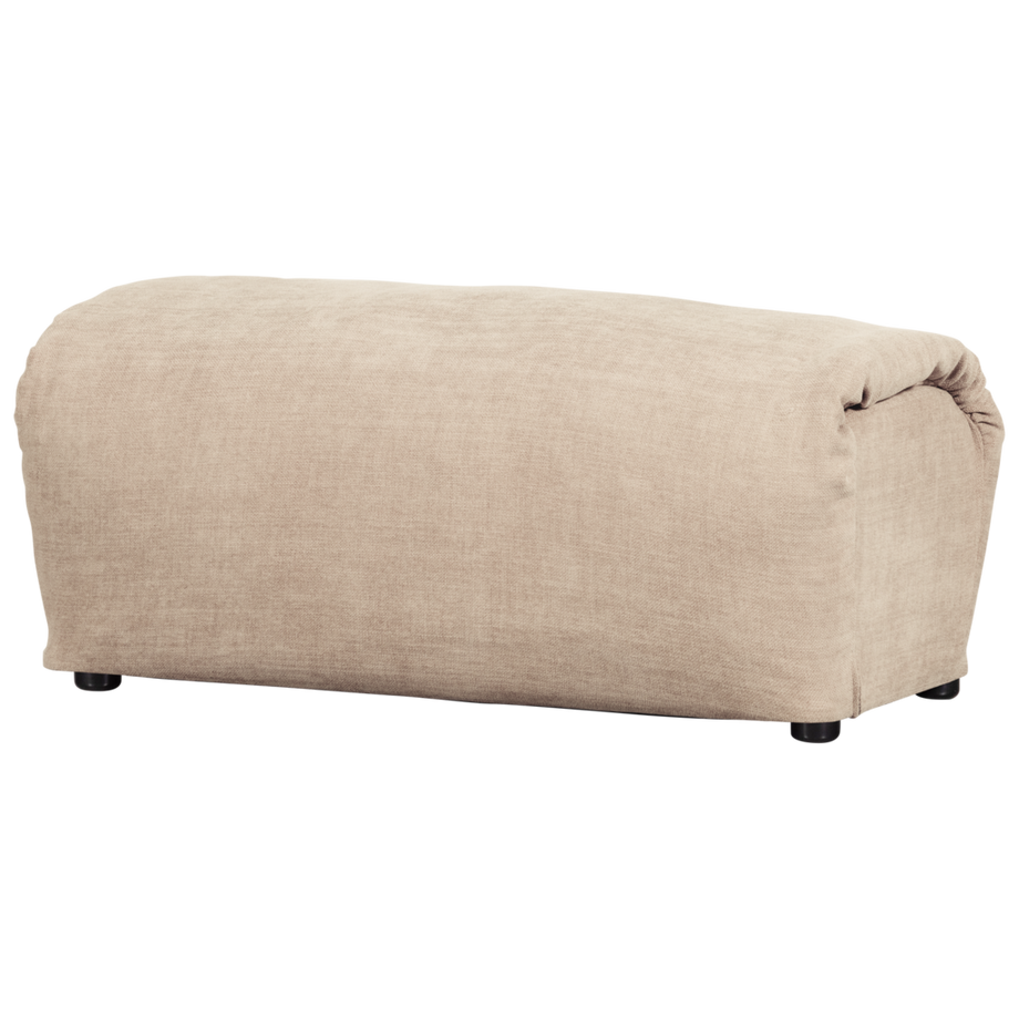 Hocker Baggy gewebte Chenille sand 91x50