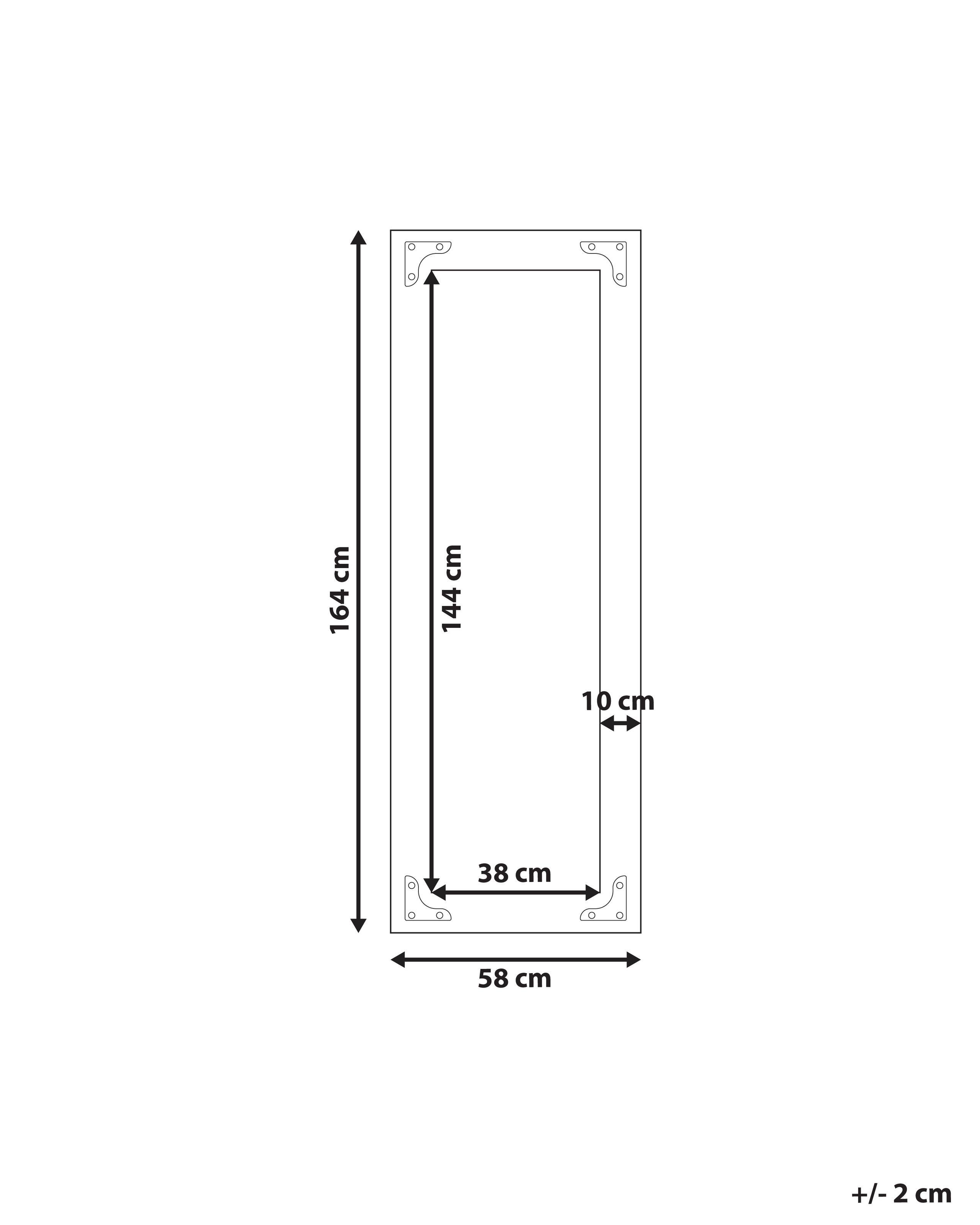 Beliani Wandspiegel aus Tannenholz Rustikal BLOSVILLE  