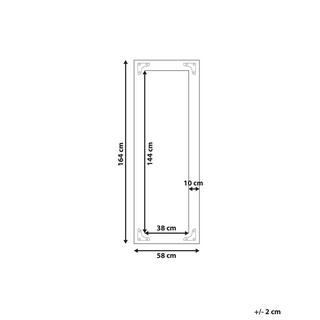 Beliani Wandspiegel aus Tannenholz Rustikal BLOSVILLE  