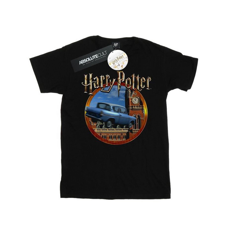 Harry Potter Fliegendes Auto Bedrucktes T-Shirt  
