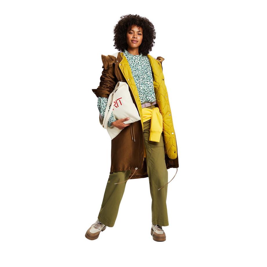 ESPRIT Chemisier Manches Bouffantes Col Rond  