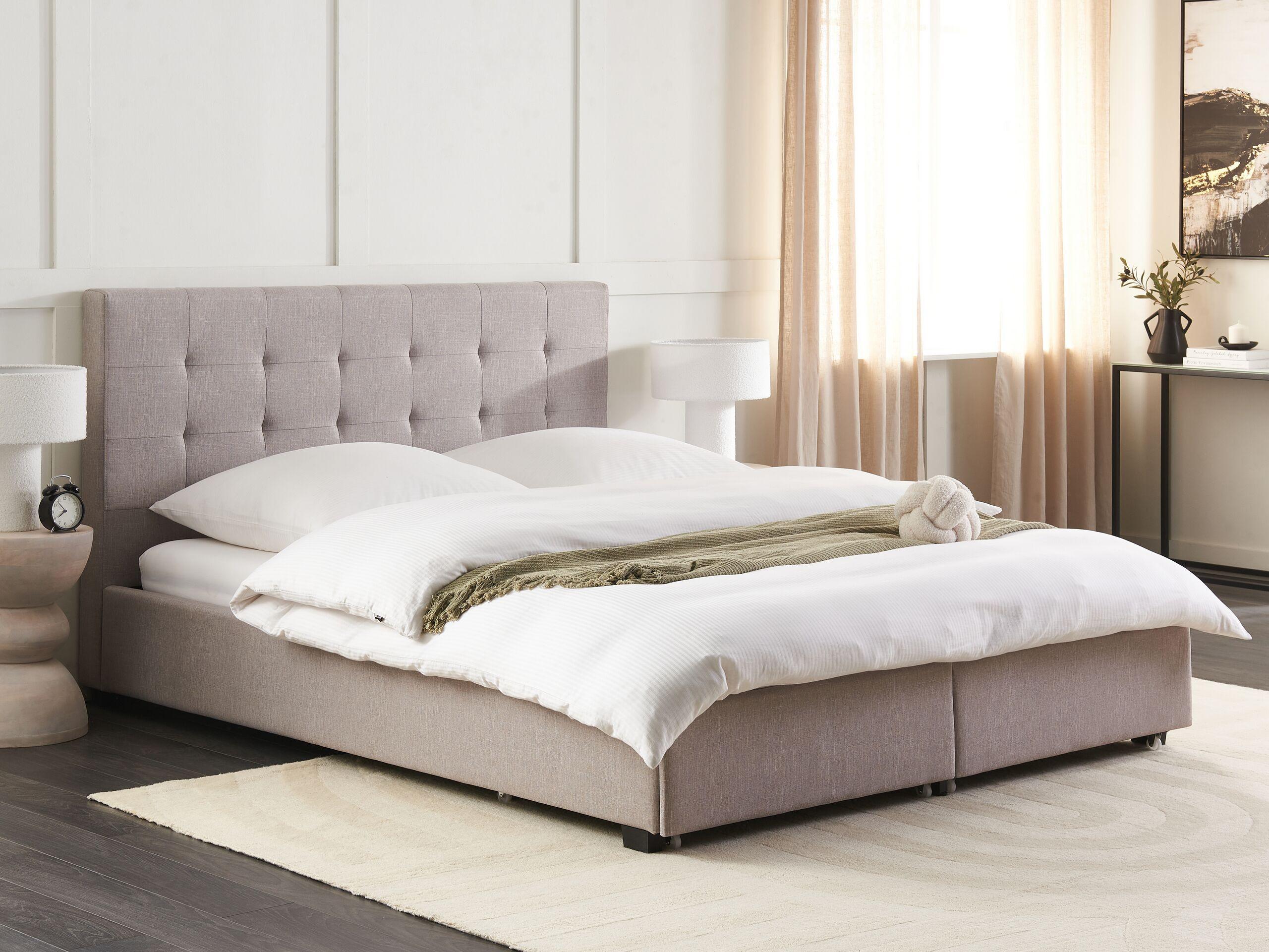 Beliani Letto contenitore en Poliestere Glamour ROCHELLE  