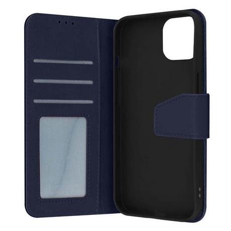 Avizar  Etui Folio Cuir iPhone 14 Plus Bleu 