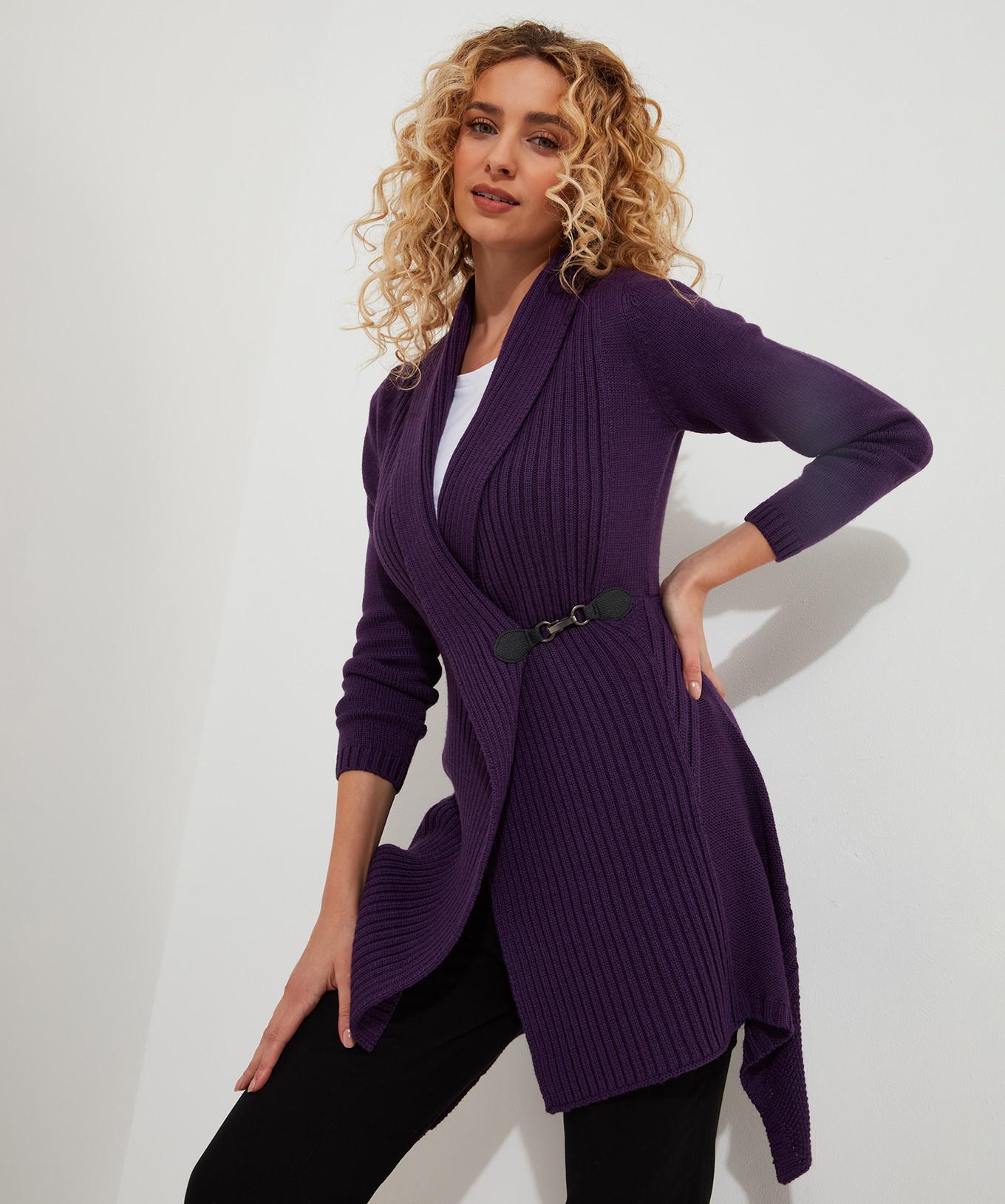 Joe Browns  Asymmetrische Strickjacke mit Schalkragen und Schnalle 