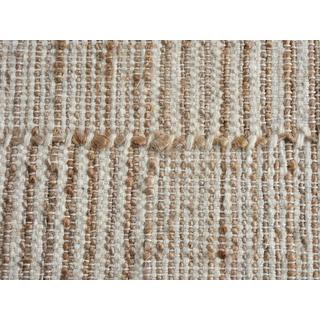 Vente-unique  Tapis en jute et laine fait à la main - 200 x 290 cm - 1200g/m2 - Naturel - TAKORADI 