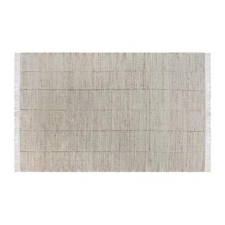 Vente-unique  Tapis en jute et laine fait à la main - 200 x 290 cm - 1200g/m2 - Naturel - TAKORADI 