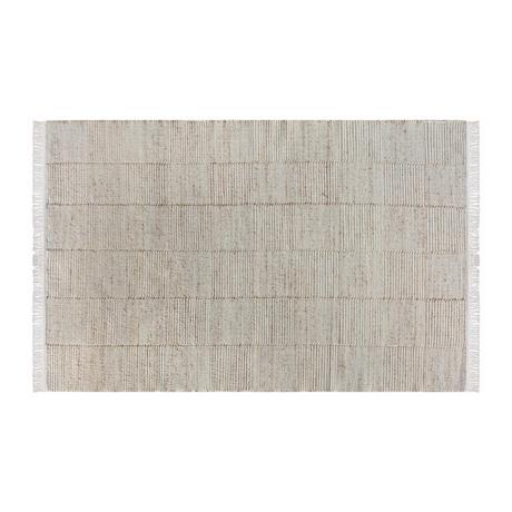 Vente-unique  Tapis en jute et laine fait à la main - 200 x 290 cm - 1200g/m2 - Naturel - TAKORADI 