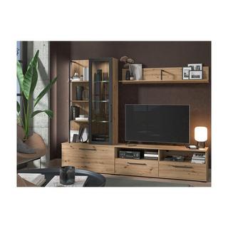 Vente-unique TVWand mit Stauraum DUBLIN Eiche  