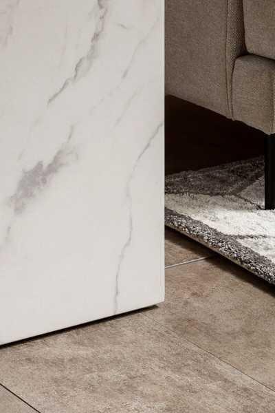 mutoni Tavolino effetto marmo bianco 45x45  