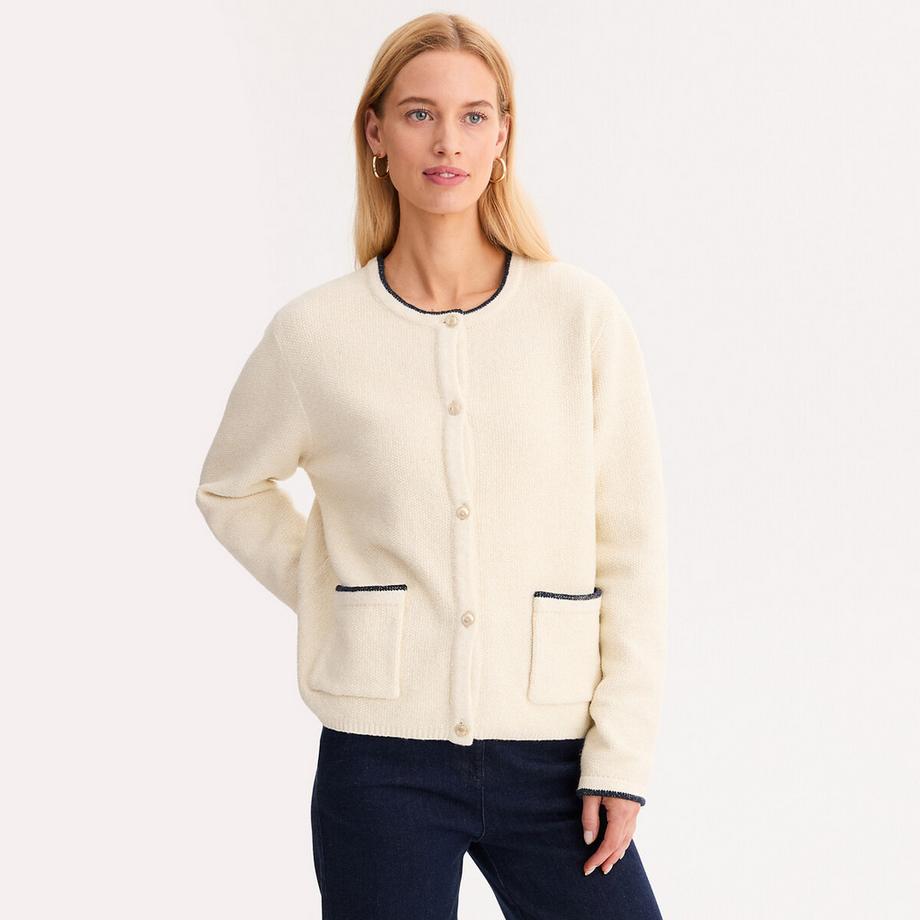 La Redoute Collections Cardigan court en fine maille  