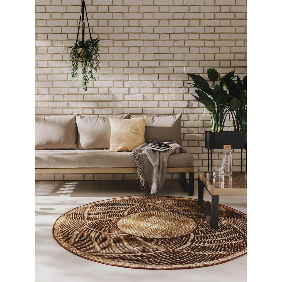 Benuta Tappeto per interno ed esterno rotondo Artis Oro  