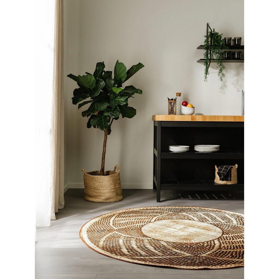 Benuta Tappeto per interno ed esterno rotondo Artis Oro  