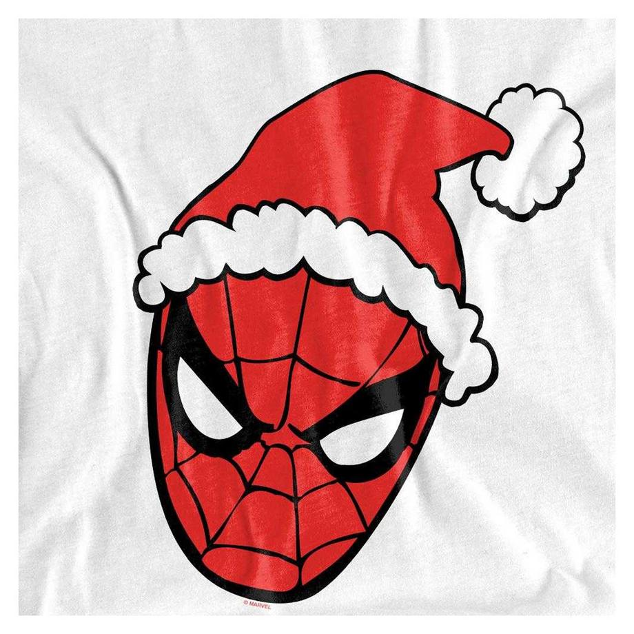 Spider-Man T-Shirt Grafico Cappello da Babbo Natale  