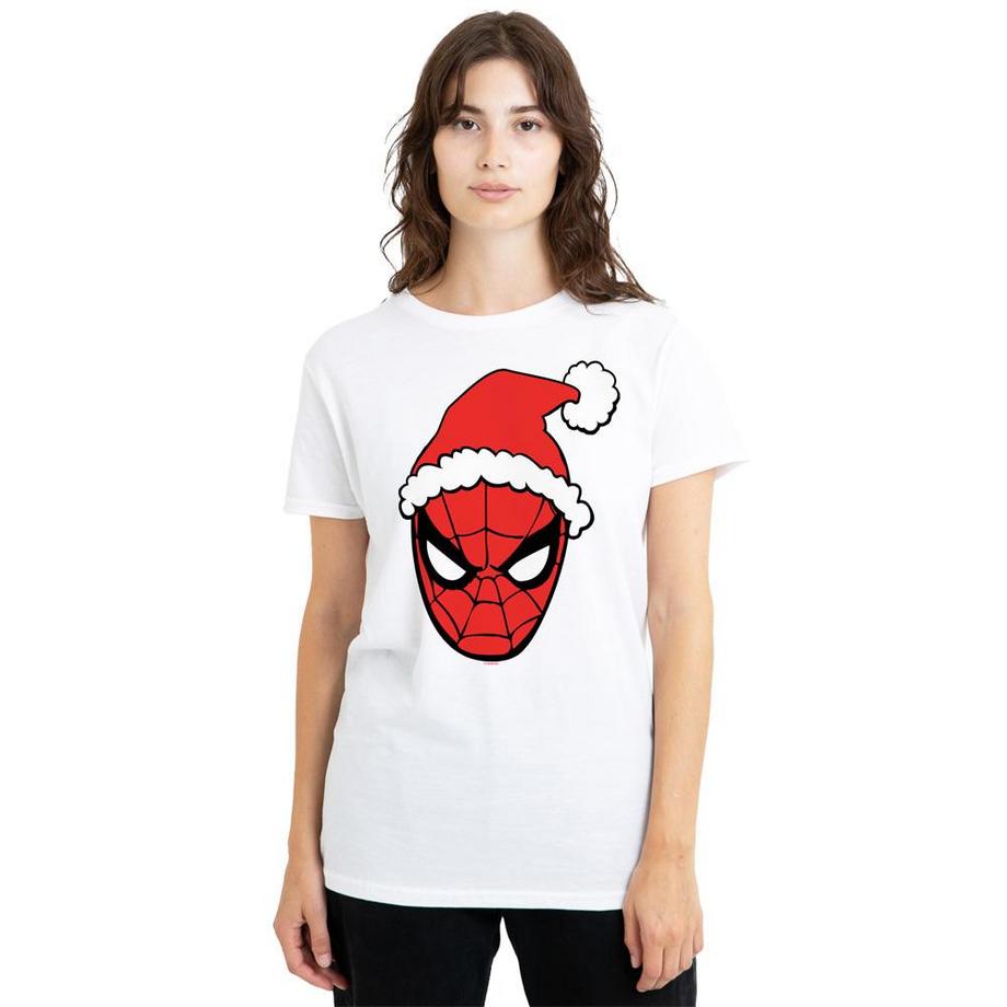 Spider-Man T-Shirt Grafico Cappello da Babbo Natale  