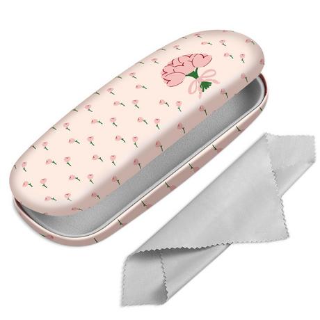 Only-bags.store Tragbares Hartschalen Brillenetui mit Brillenputztuch  