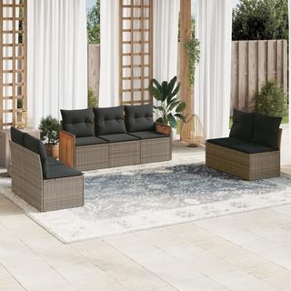 VidaXL set divano da giardino Polirattan  