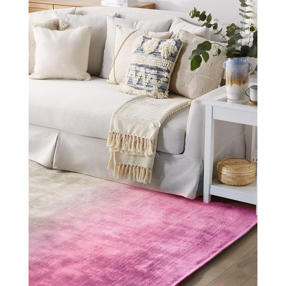 Beliani Teppich aus Viskose Modern ERCIS  