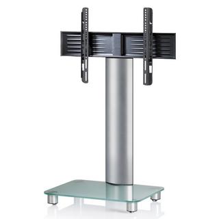 VCM TV Standfuß | Alu Fernseh Ständer rollbar | ESG-Sicherheitsglas| Maße ca. H. 100 x B. 60 x T.  44 cm - Tosal  