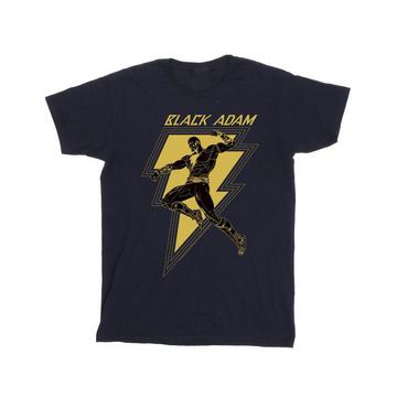 Tshirt BLACK ADAM GOLDEN BOLT CHEST