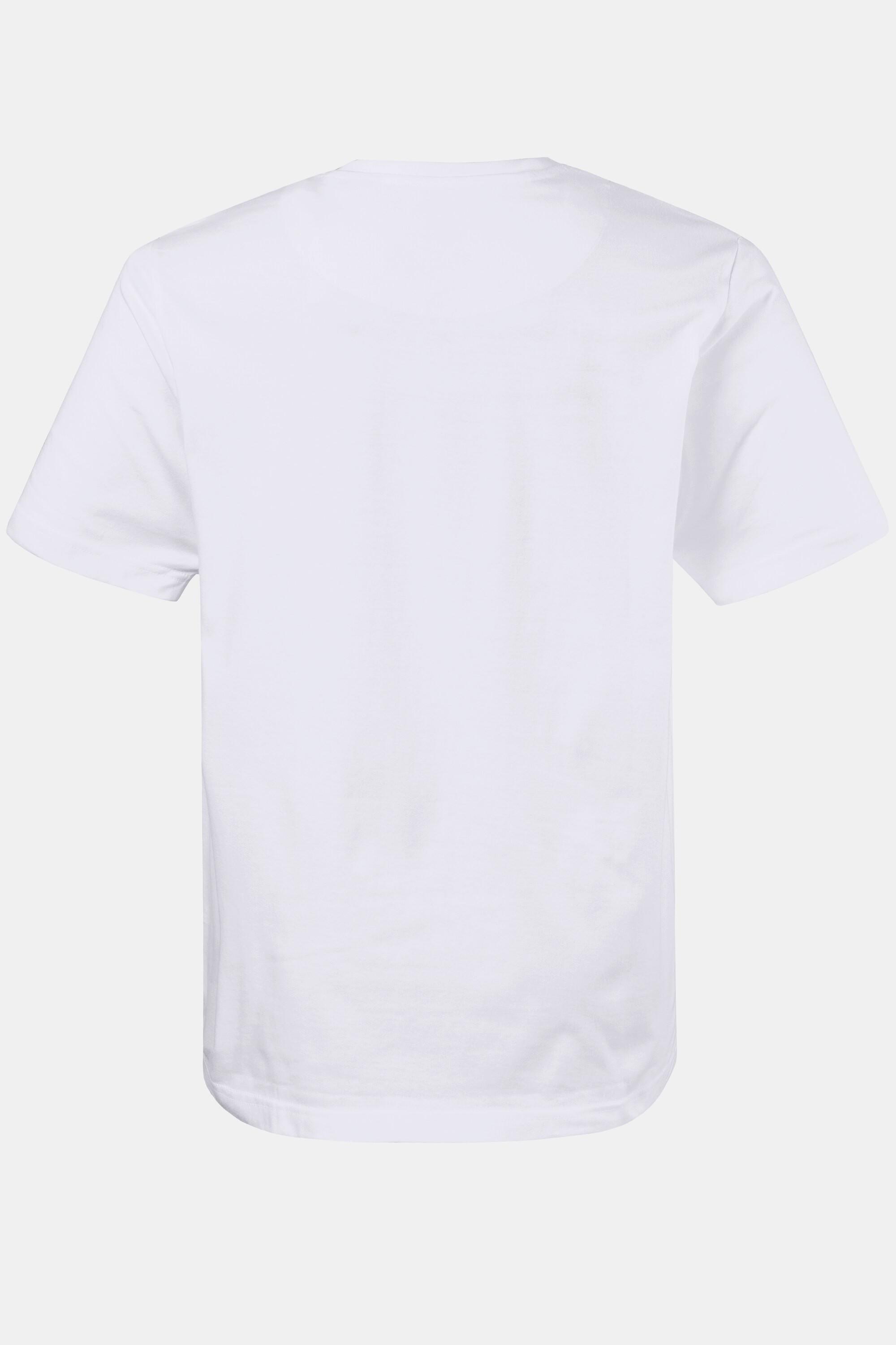 JP1880  T-shirt basic con scollo a V bianco neve 