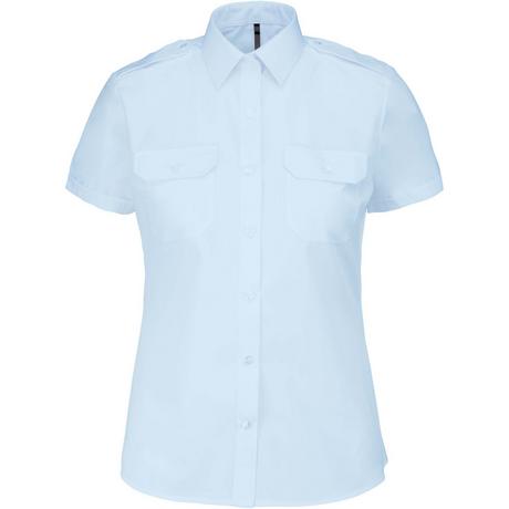 Kariban Donna Camicia Maniche Corte Pilota  