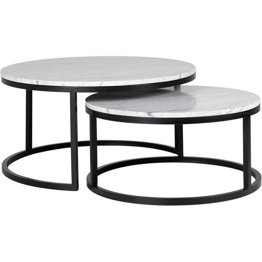 Couchtisch Lexington weiss 92 (2er-Set)