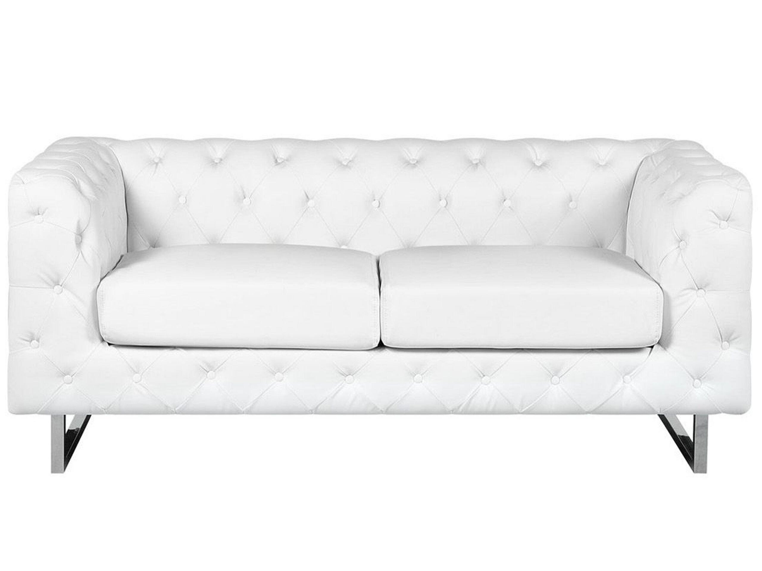 Beliani 2 Sitzer Sofa aus Kunstleder Glamourös VISSLAND  