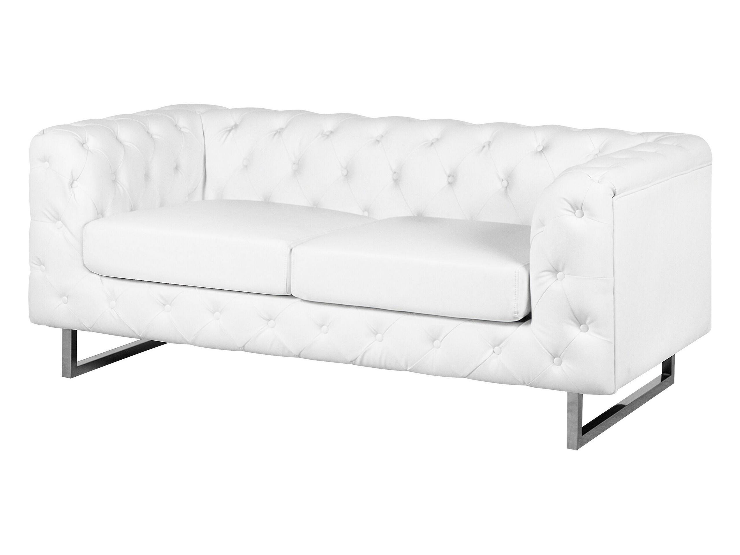 Beliani 2 Sitzer Sofa aus Kunstleder Glamourös VISSLAND  