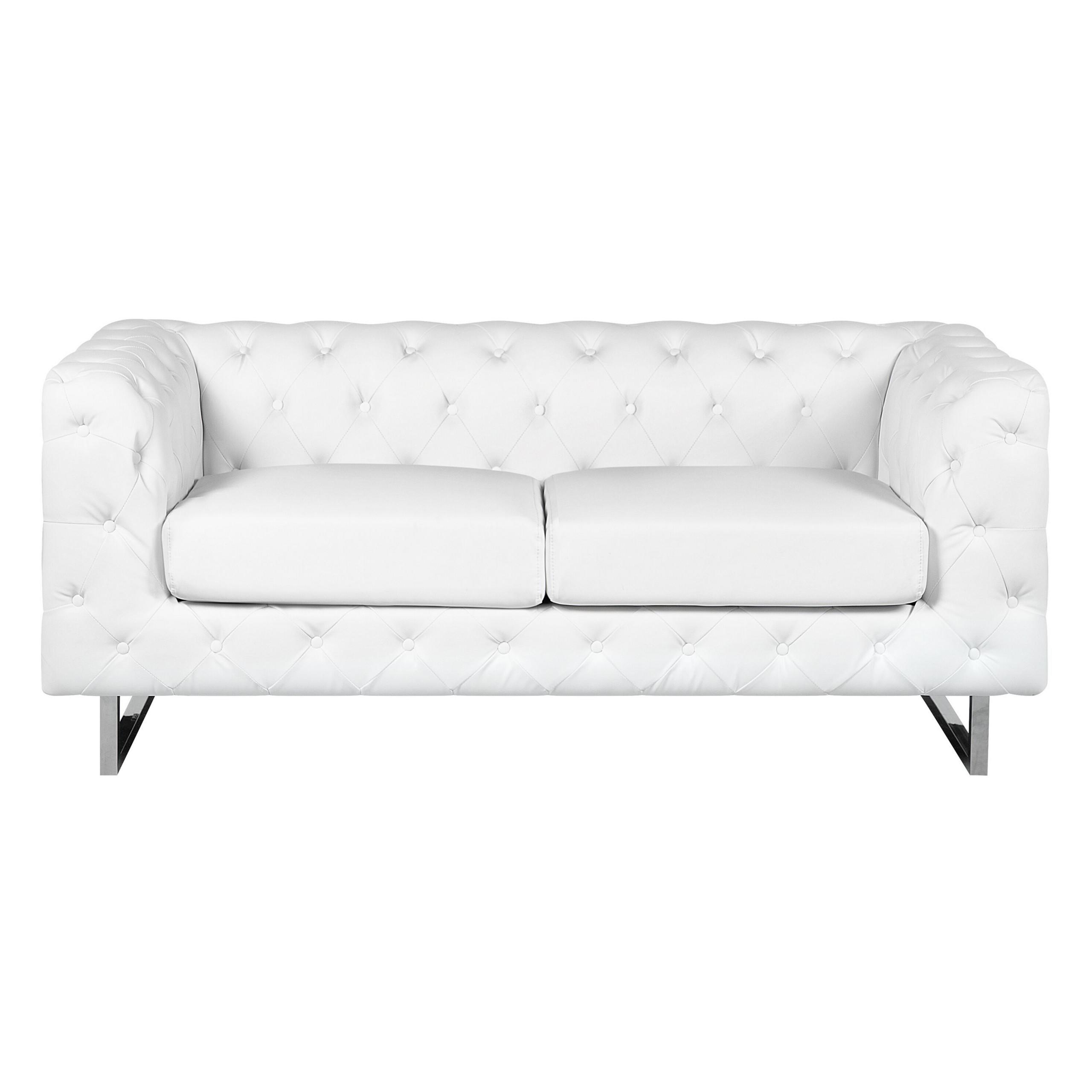 Beliani 2 Sitzer Sofa aus Kunstleder Glamourös VISSLAND  